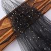 Wdlife Soft Tulle Fabric Colorful Mesh Lace Fabric Stars and Moon Sparkling Length X Width 150cm Dress Cloth Soft DIY Handicraft Costume Photography