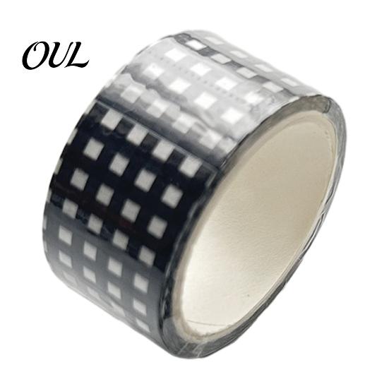 Easy Cut Washi Tape Black White Grid Tape, Plaid Pattern Decorative Masking Scrapbooking for Arts, DIY Crafts, Journals, Planners, Scrapbooking, Gift