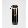 Lululemon Back To Life Sport Bottle 24oz Straw Lid  Shine Gunmetal Silver Black