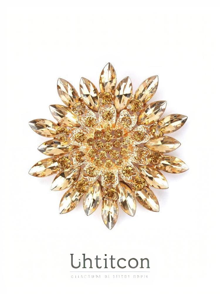 Women Vintage Crystal Baroque Brooches Pins Exquisite Retro Flower Badges Corsage Party Clothing Accessories Pins