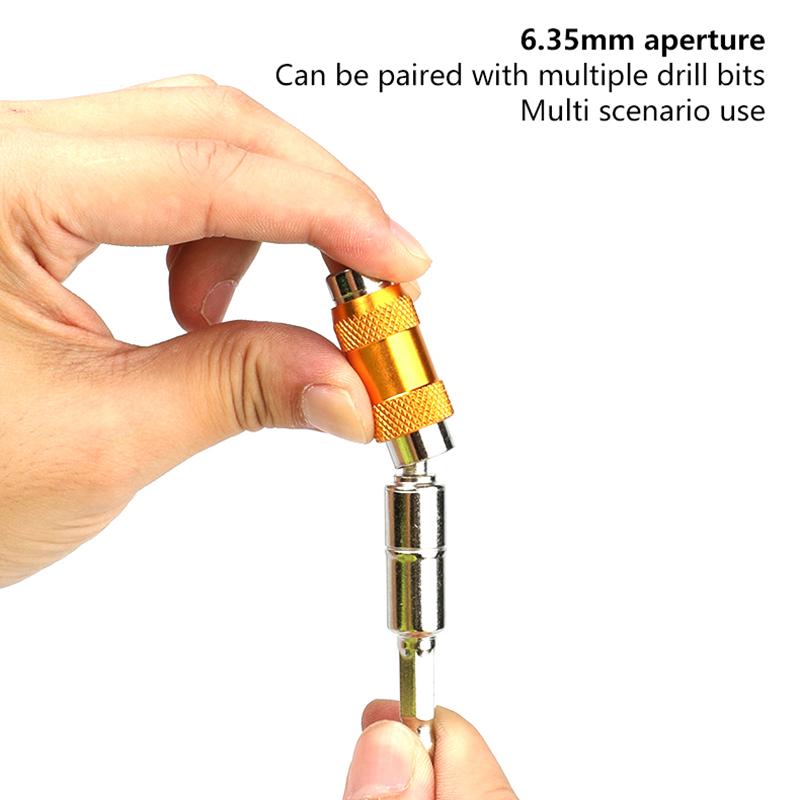 Шестигранный магнитный наконечник для сверления шурупов 1/4 дюйма, быстросменный фиксирующийся держатель бит, инструмент для закручивания шурупов, направляющая для сверления, удлинитель для сверла