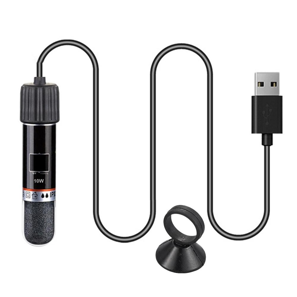 USB Power Heater Small Aquarium Heater Quartz Glass Material 10W Power Consumption Compact Fish Tank Heating Solution