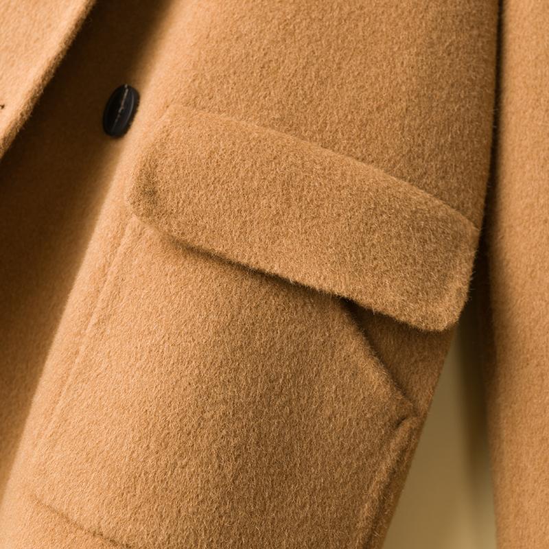 Женская шерстяная куртка из 100% шерсти, СОВРЕМЕННАЯ НОВАЯ SAGA, осеннее шерстяное пальто, зимние теплые шерстяные куртки, двубортные