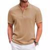 Plus Size Summer New Men's Retro Cotton and Linen Striped Henry Shirt Casual Loose Fitting Shirt