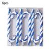Christmas Tree Candy Decorations 6PCS Plastic Candy Cane Hanging Ornament 2025 Xmas Home Party Supplies Decor