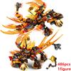 Новый огонь, волна тепла, трансформирующая лаву, пламя, драконы, Fightar Titan, сезон 14, летающие строительные блоки, классические наборы моделей, кирпичи, детский комплект