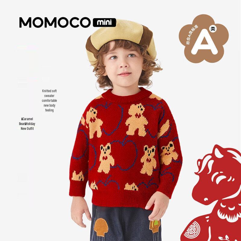 Теплый вязаный свитер MOMOCO для мальчиков на Новый год