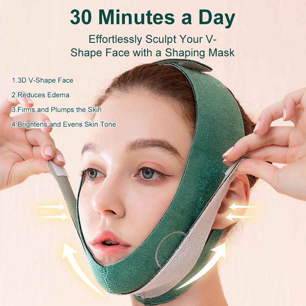 Face-Lift With Sleep Face V Shaper Facial Slimming Bandage Relaxation Shape Lift Reduce Double Chin Face Thining Band Massage