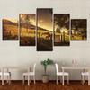 HD Prints Canvas Painting for Home Decoration, Wall Art, Modular Pictures, Cow, Animal, Tree Artwork, Living Room, 5 PCs
