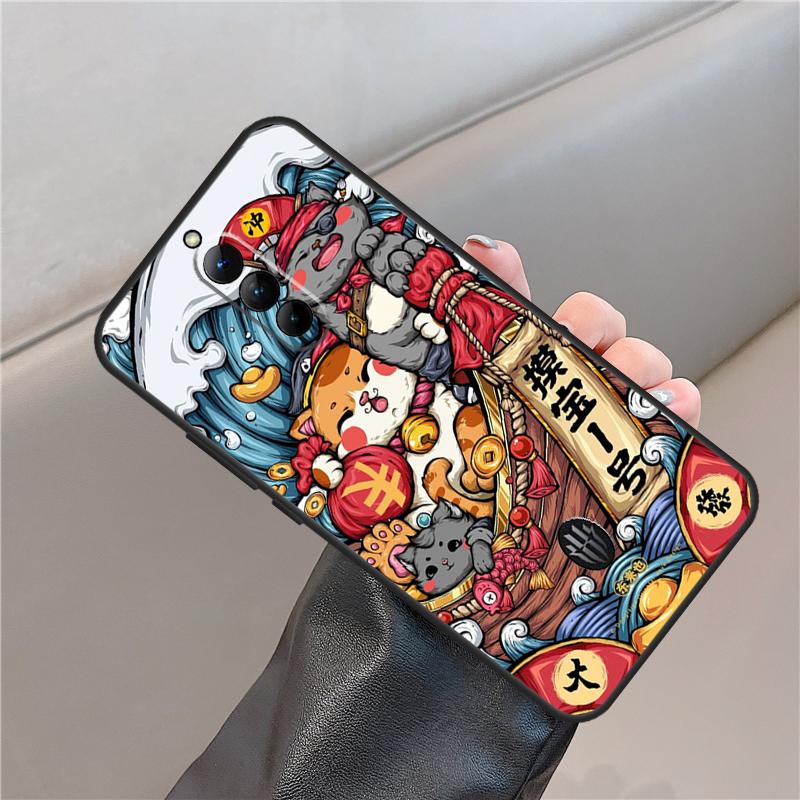 blessing lucky cat Case For ZTE Nubia Red Magic 7 6S 7S Pro For RedMagic 10 Air 9 8 8S 9S 10S 11 Pro Plus Cover