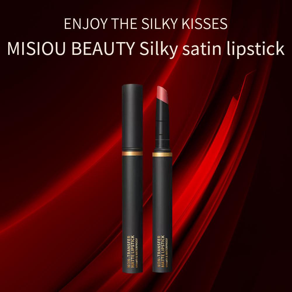 Misiou Beauty Velvet Matte Thin Tube Glaze для губ, бархатная матовая помада, легко окрашивается, не легко окрашивается, не легко выцветает