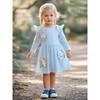 Girls' Long-Sleeved Autumn Dress, Baby Pure Cotton Polka Dot Embroidered Rabbit Fresh Style Knitted Dress, Princess Dress, Fashionable