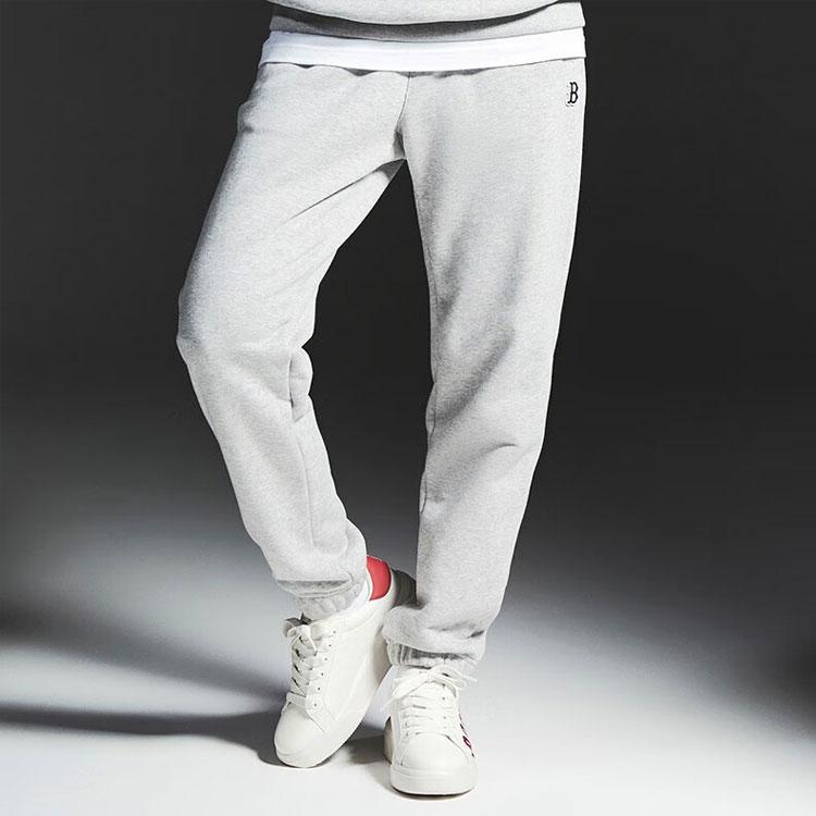 MLB Printed Logo Drawstring Joggers Unisex bottoms Gray 3APTB0724-43MGS