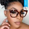 European American Stylish Glasses Women Square Shape Anti Blue Light Women's Glasses Frames Daily Decorative Men Glasses