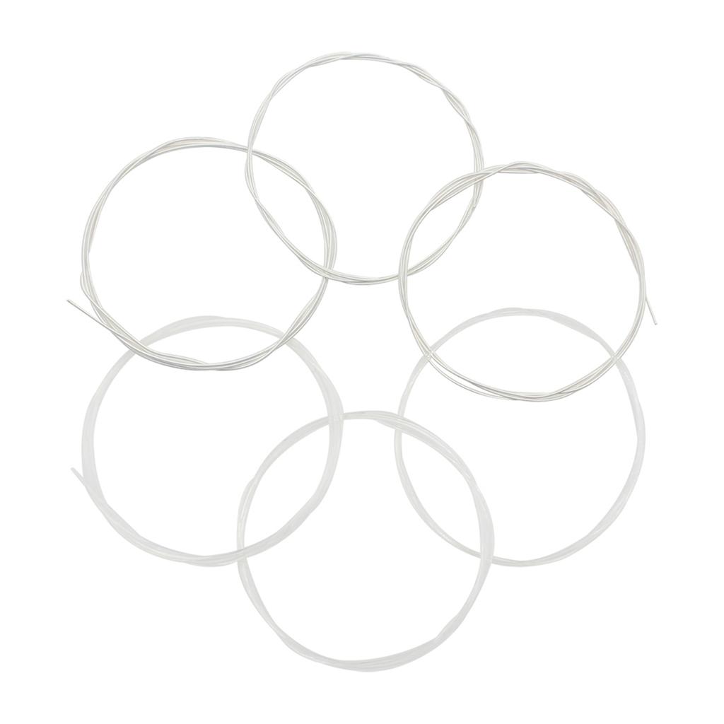 Acoustic Classical Guitar Strings Nylon Silver Plated Copper Alloy Wound, 6pcs Set (.028 .043)