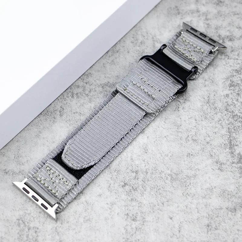 Спортивный нейлоновый ремешок-петля для Apple Watch Band ULTRA 2 49 мм 45 мм 44 мм для Iwatch Серии 9 8 7 6 5 SE 4 3 42 мм 38 мм 40 мм 41 мм
