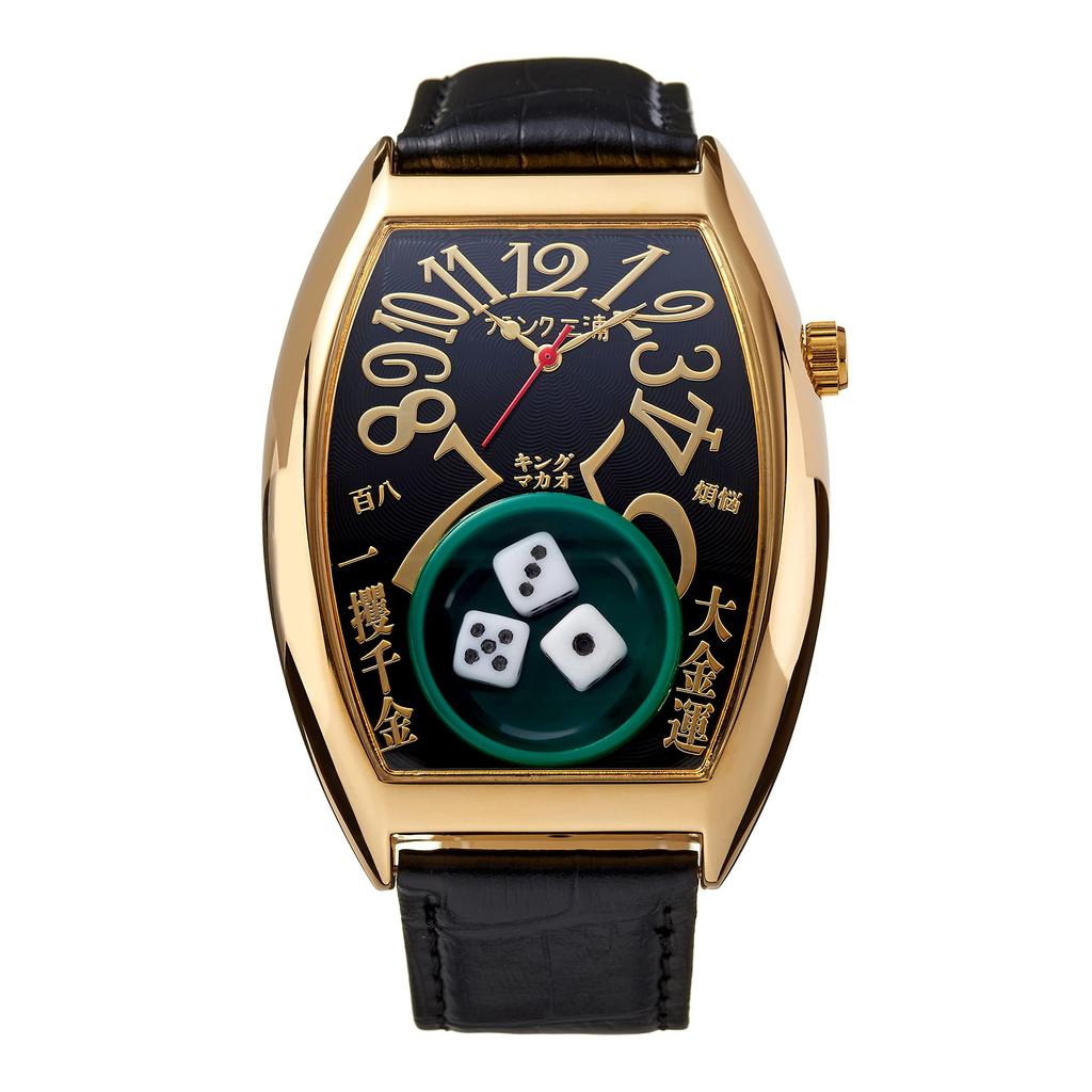 Frank Miura Watch FRANK MIURA Macau Gambling Watch Reprint Dice Casino Limited Edition Black Men's