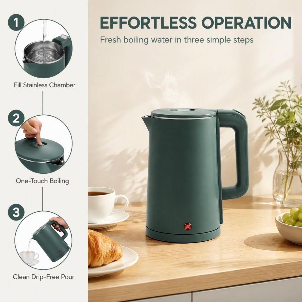 EU Plug Water Kettle Stainless Steel Electric Water Heater Water Boiler Home Use
