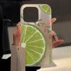 Fruit Lemon Cherry Phone Case For iPhone 16 Pro Case iPhone 11 12 13 15 14 Pro Max 16 Plus 12 13 Shockproof Matte Soft Cover