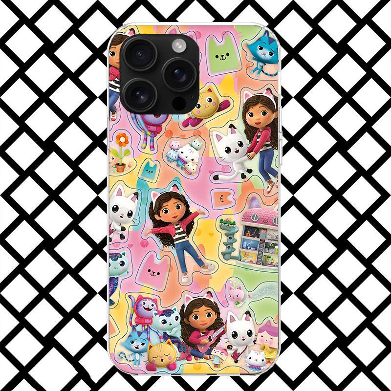 Cartoon Gabbys Dollhouse Phone Case for iPhone 17 Air 16 16E 15 14 Plus 13 Mini 12 11 Pro Max 7 8 + SE 2020 Soft Cover Fundas 17