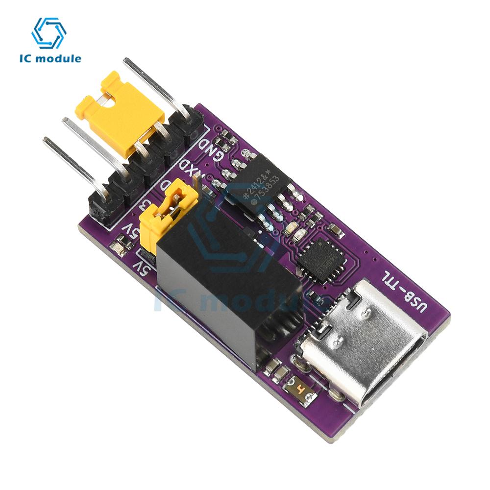 CH343 Изолированный USB в TTL DC 3,3 В/5 В Последовательный порт Изолированная связь 6 Мбит/с UART Загрузчик Модуль Интерфейс Type C