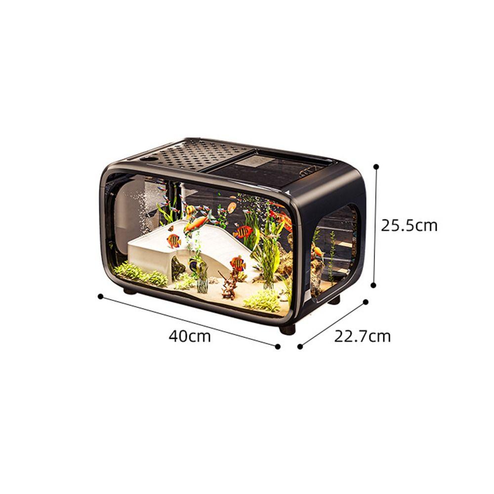 Compact Aquarium Kit Transparent Ecological Cycle System Durable Fish Tank  Bedroom