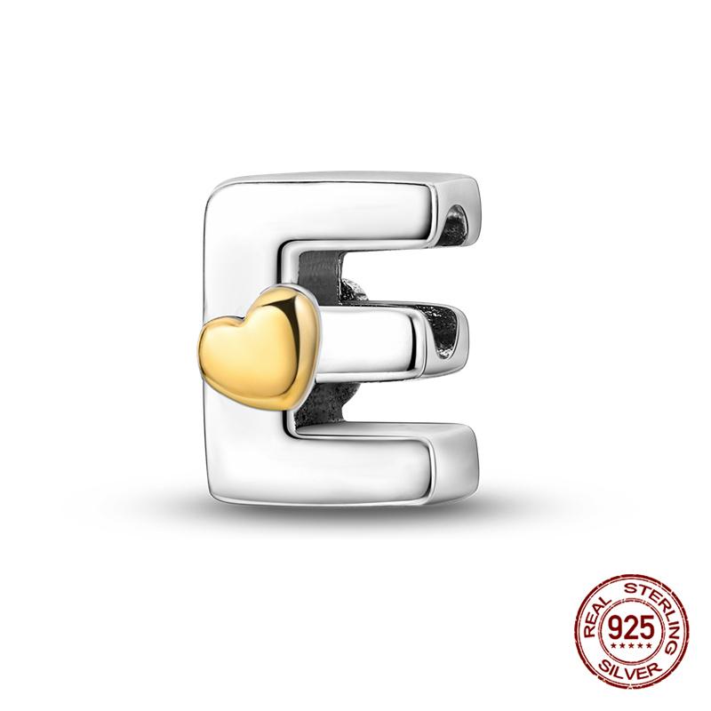 26 A- Z Alphabet Beads Copper Love Letter Charms Fits Original 3Mm Womans Bracelet Bangle Zircon Beads Diy Jewelry Gifts