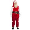 Unisex Santa Claus Costume Velvet Christmas Attire Fantasy Roleplay Theme Red