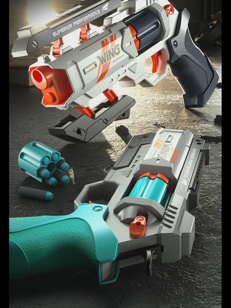 Игрушечный пистолет с мягкими пулями «Взрывной меха»: Интерактивный уличный механический пистолет для мальчиков