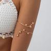 Opening Cuff Bracelets Women Jewelry Gold Silver Armband Arm Chain Alloy Line Weave Body Chain Circle Upper Arm Bracelet