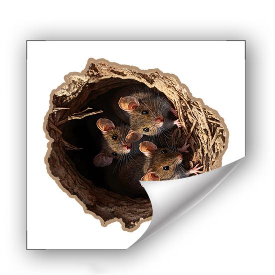 Наклейка на стену в виде мышиной норы 3D самоклеящаяся наклейка деревенская водонепроницаемая наклейка в виде мыши для детской комнаты декор гостиной