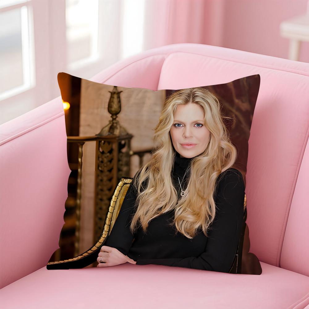 KKristin Bauer van Straten Cushion Cover Pillow Case Soft Friendly Fabric Concealed Zipper