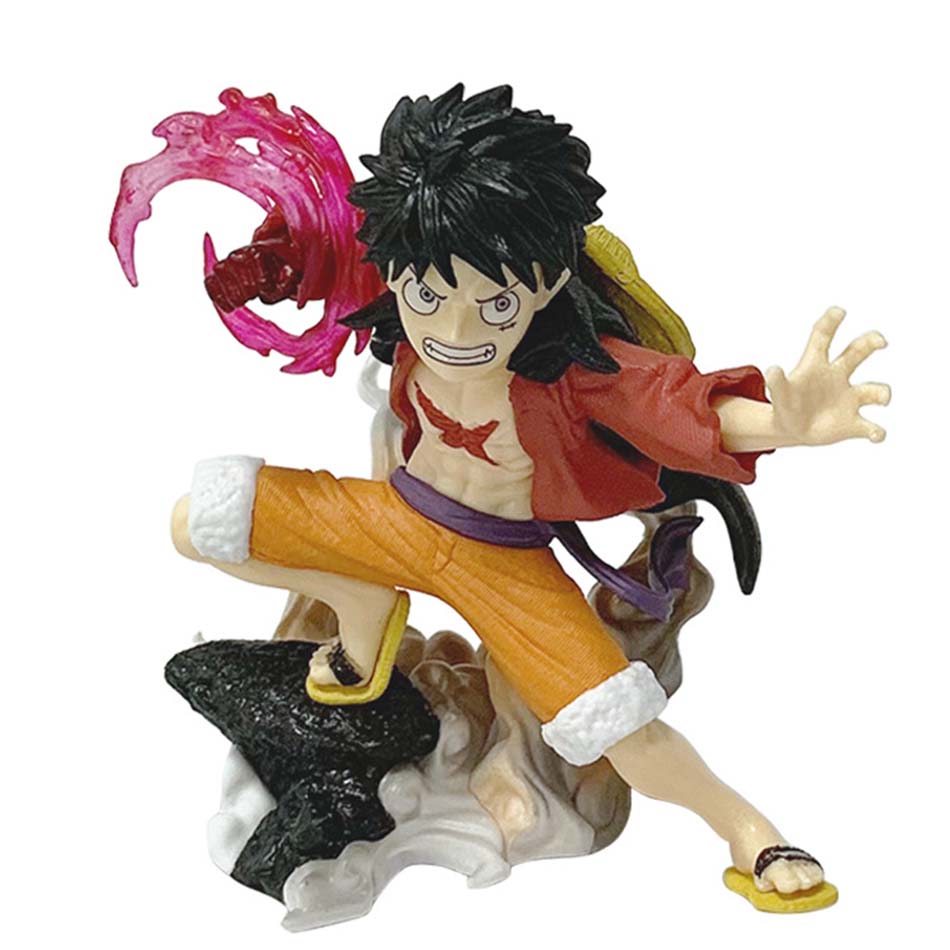 One Piece Остров Призраков Серия Битва 9.5см Фигурка Луффи Аниме Периферия Крутая Модель Игрушки Настольные Украшения Подарки