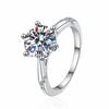 Женское кольцо с муассанитом цвета D, серебро S925, модель с шестью когтями, 50 точек, 1/2/3 карата, обручальное кольцо, обручальное кольцо, подарок для подруги