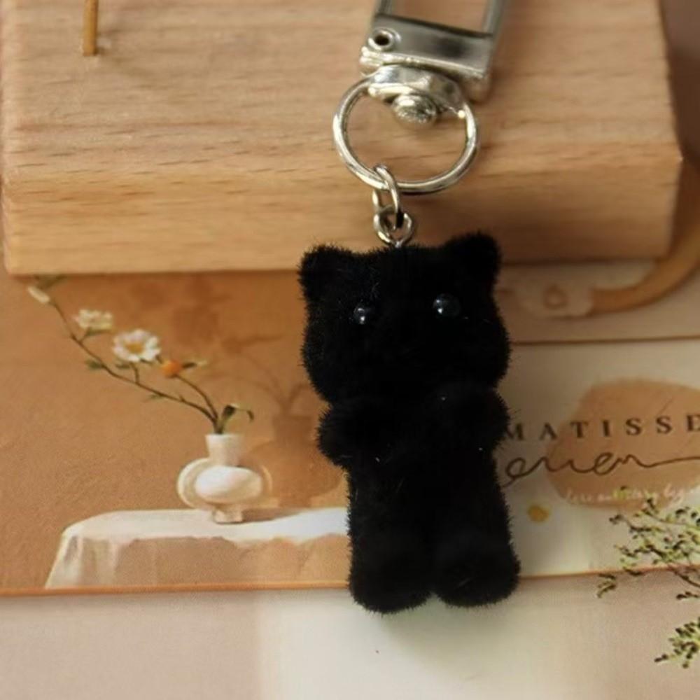 Ornaments Cat Keychain Creative Car Key Ring Fashion Plush Cat Pendant Key Decor