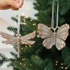 Блестящие пайетки Рождественское украшение Шампанское Балерина Танцовщица/Снежинка/Бабочка Подвесное украшение для рождественской елки Зимний праздник Домашний декор для вечеринки