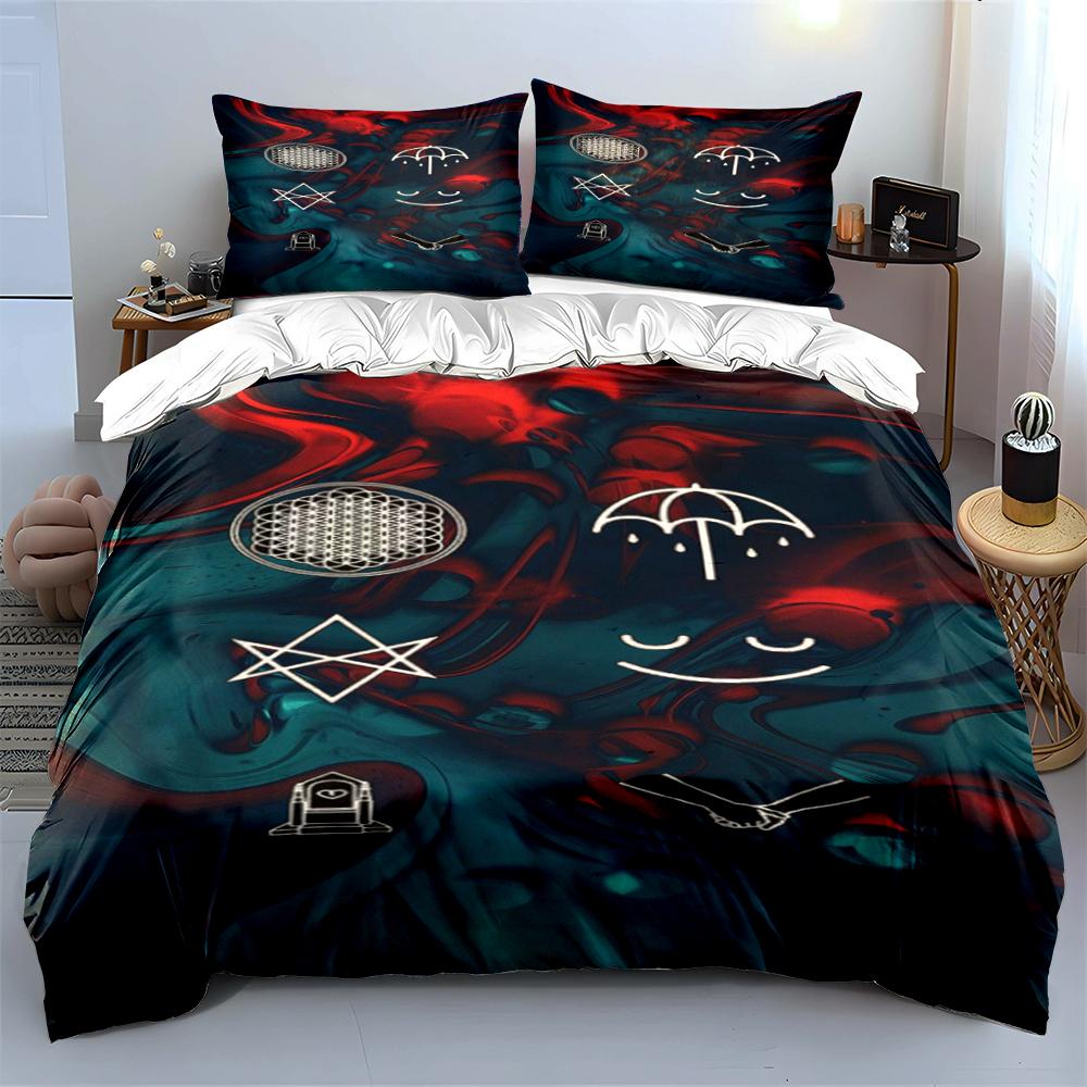 Abstract Symbols & Dark Swirl Bedding Set Bedding set (1 duvet cover, 2 pillowcases, duvet not included)