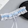Satin Elastic Garter Belt Lace Bow Leg Loop Sexy Thigh Bands  for Women