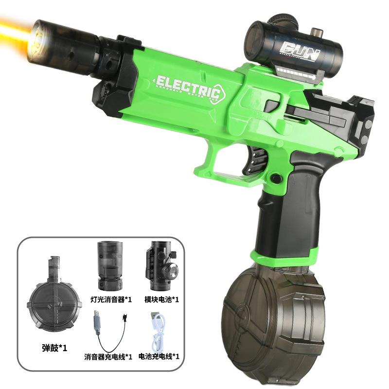 Firelight Ice Mouse Electric Continuous Fire Toy Water Gun Hand-integrated Linkage Return-to-chamber Pulse Flame Light Children's Toy