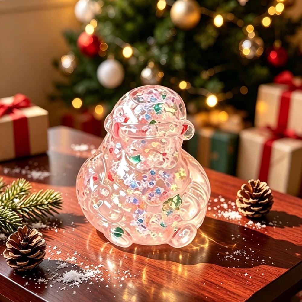 Glitter Clear Christmas Squishy Toy Slow-Rebound Squeeze Toy  Gift for Children