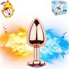 Rose Gold Heart Shape Crystal Metal Anal Beads Butt Plug Prostate Massager Stimulator Adult Gay Products Sex Toy For Female Male