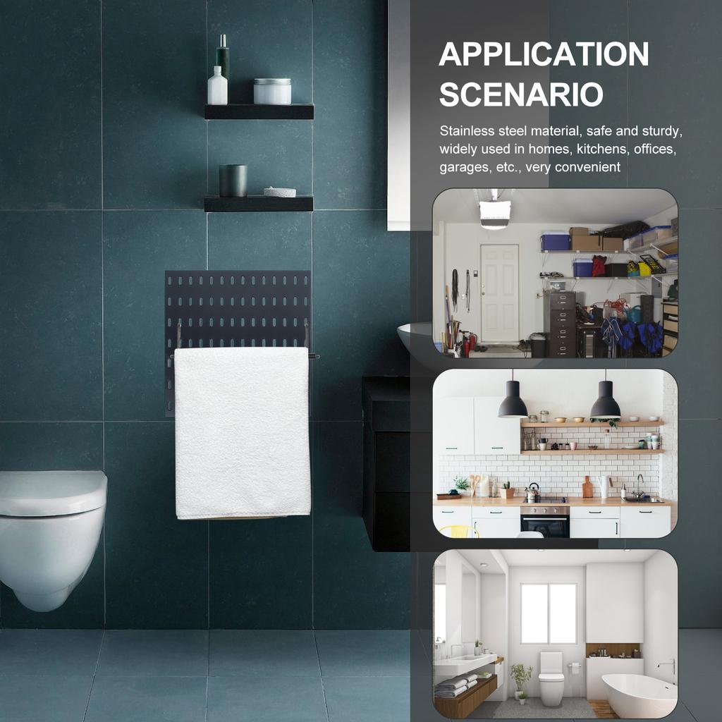 Perforated Paper Roll Holder Towel Hangers Hook Hooks Peg Board Pegboard Shop Stainless Steel Tabletop Accessories