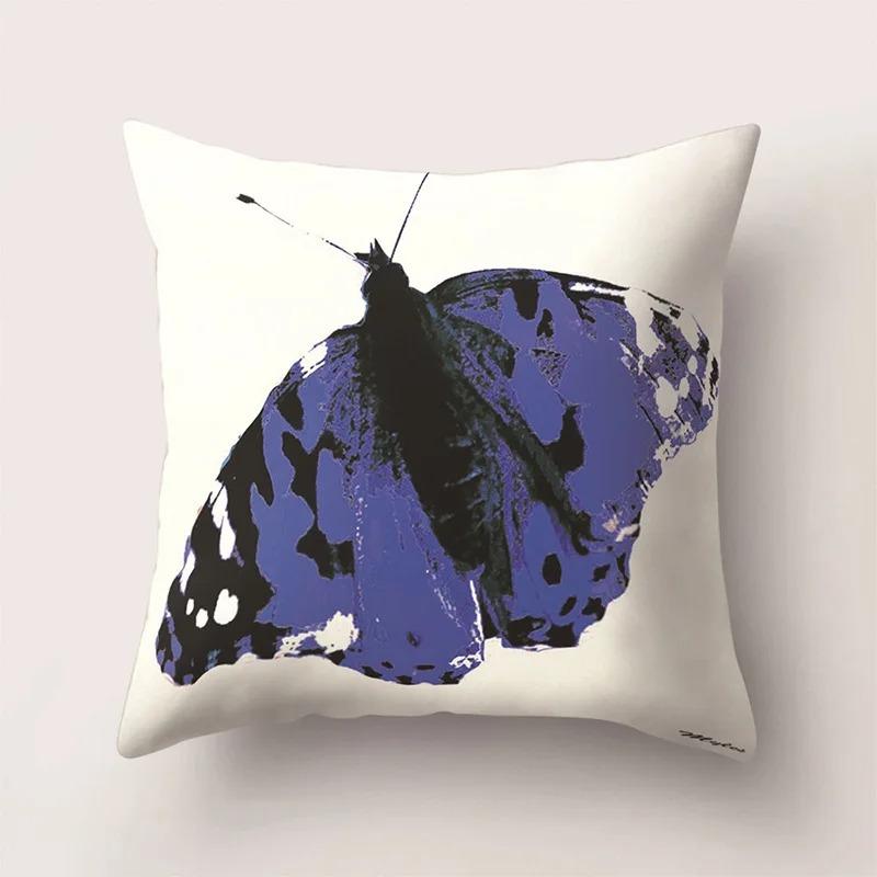 Colorful Butterfly Pillowcase Car Ornaments Office Living Room Sofa Home Pillowcase