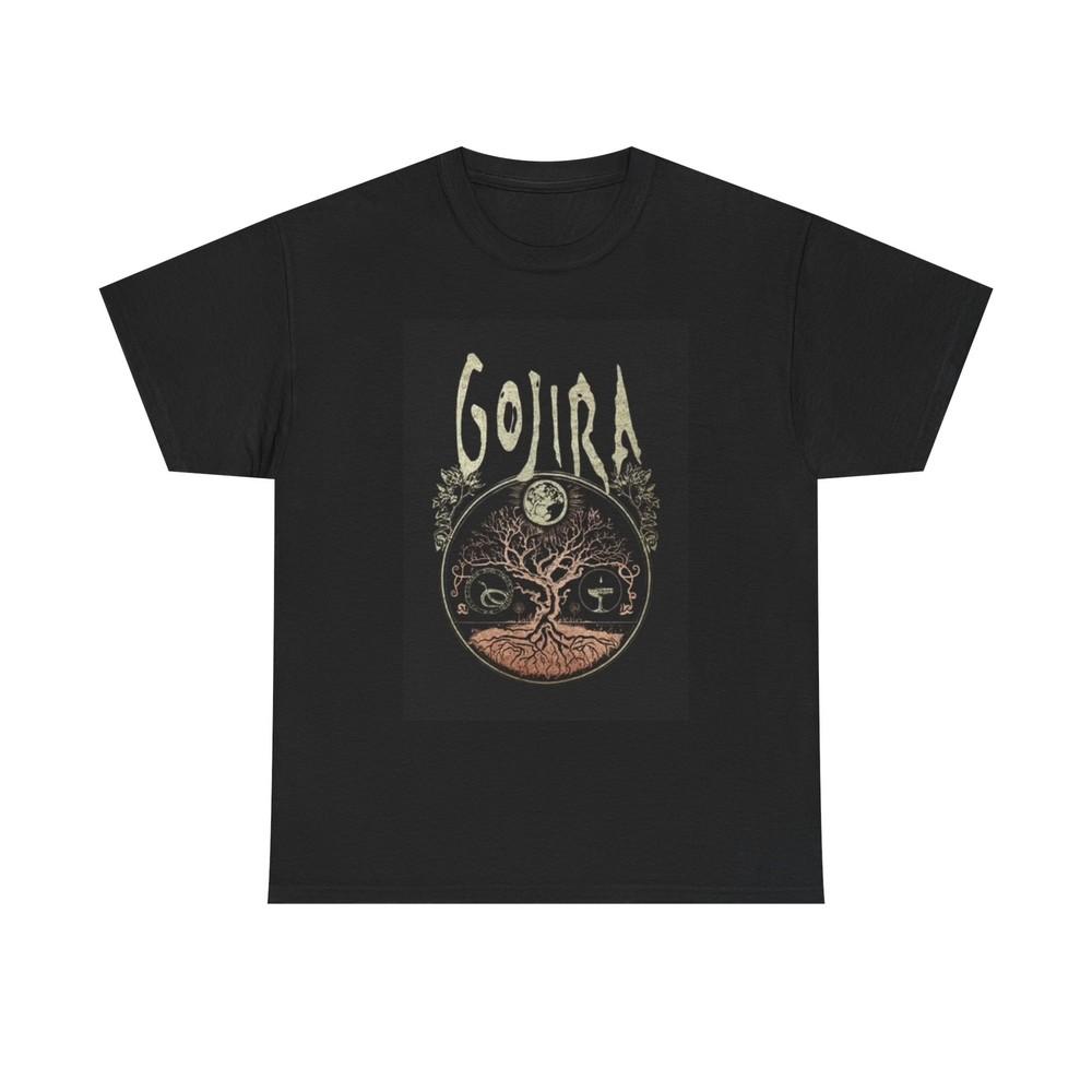 Графическая футболка Gojira Винтажный мерч Ретро рок-постер Унисекс Тяжелый хлопковый футболка Унисекс футболка