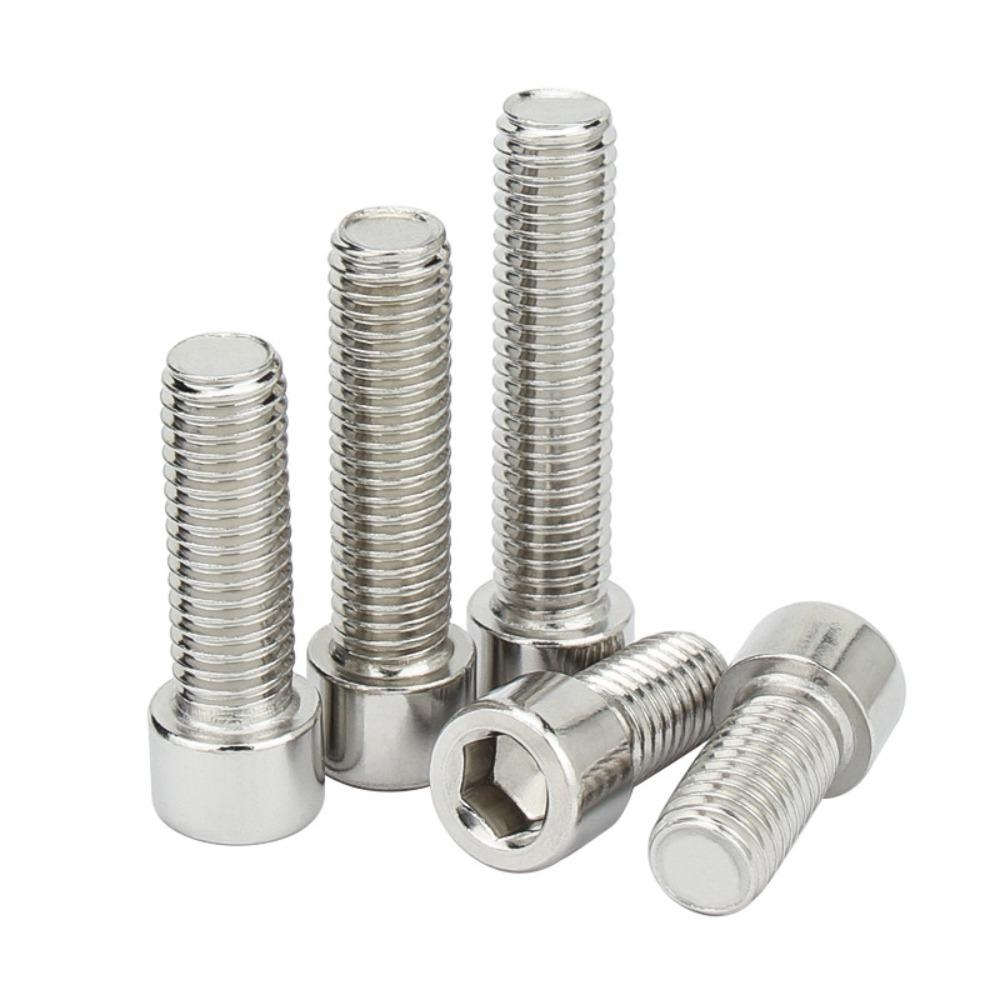 10pcs Stainless Steel Socket Head Cap Screws Silver Countersunk Screws Durable Cup Head Furniture
