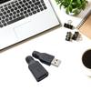 Портативный USB Папа/Мама к DC5.5x2.1мм Адаптер-конвертер Головка для преобразования питания Черный для различных марок ноутбуков
