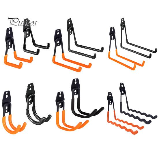 Сверхпрочный гаражный крючок с винтами, настенное крепление, металлическая вешалка для хозяйственных нужд, многофункциональная велосипедная лестница, органайзер для садовых электроинструментов, подвесная стойка для хранения