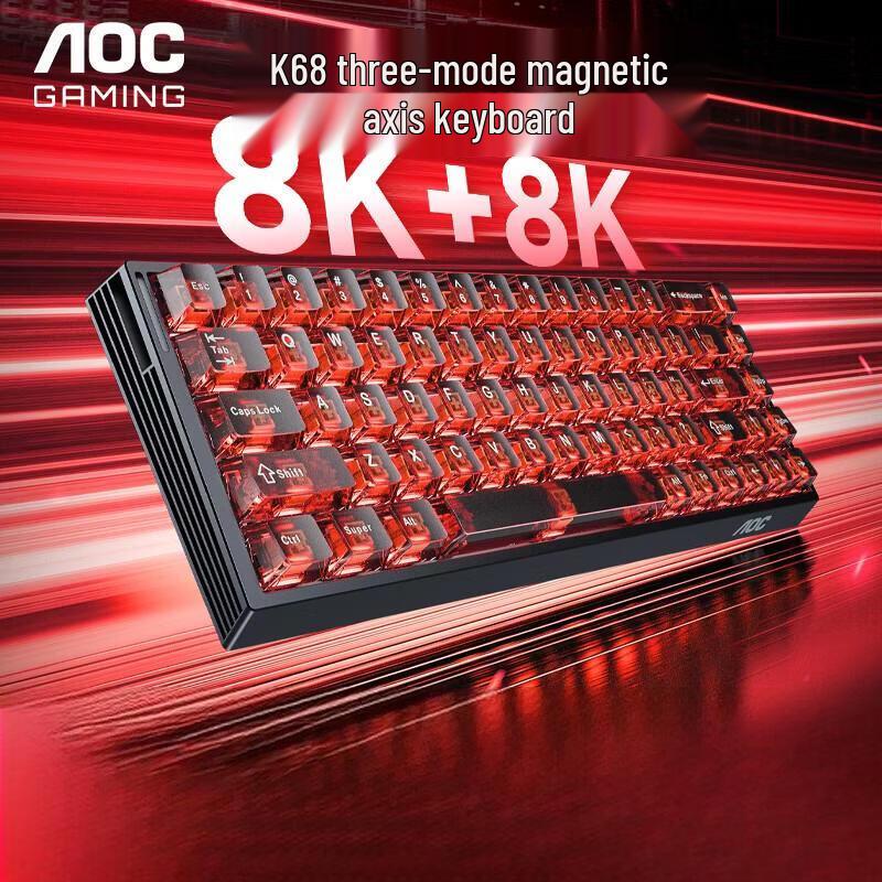 Игровая клавиатура AOC K68 с тремя режимами и магнитными переключателями