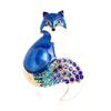 Rhinestone Enamel Fox Brooches For Women Animal Party Causal Brooch Pins Gifts