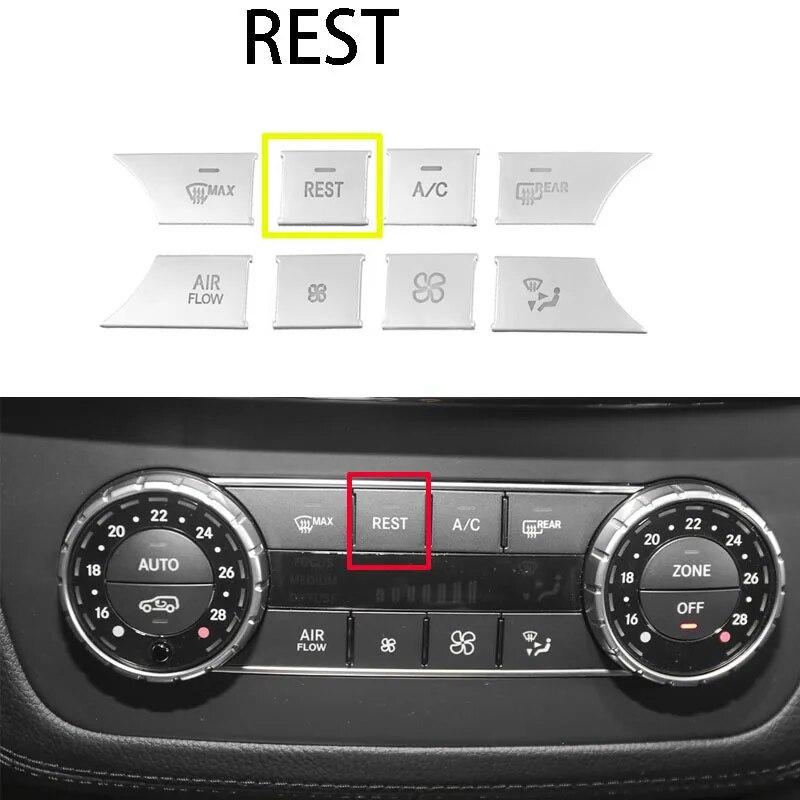 Автомобильные кнопки AC Dash, крышка, кнопки регулировки громкости, наклейки для Mercedes Benz GLE SL M ML GL CLS AMG C GLK